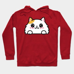 cute kawaii cat face Hoodie